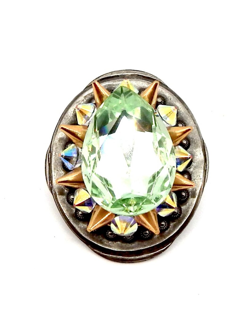 GASOLINE GLAMOUR LIME DROP SPIKE COCKTAIL RING ๐โ๐ฉ๐โจ
